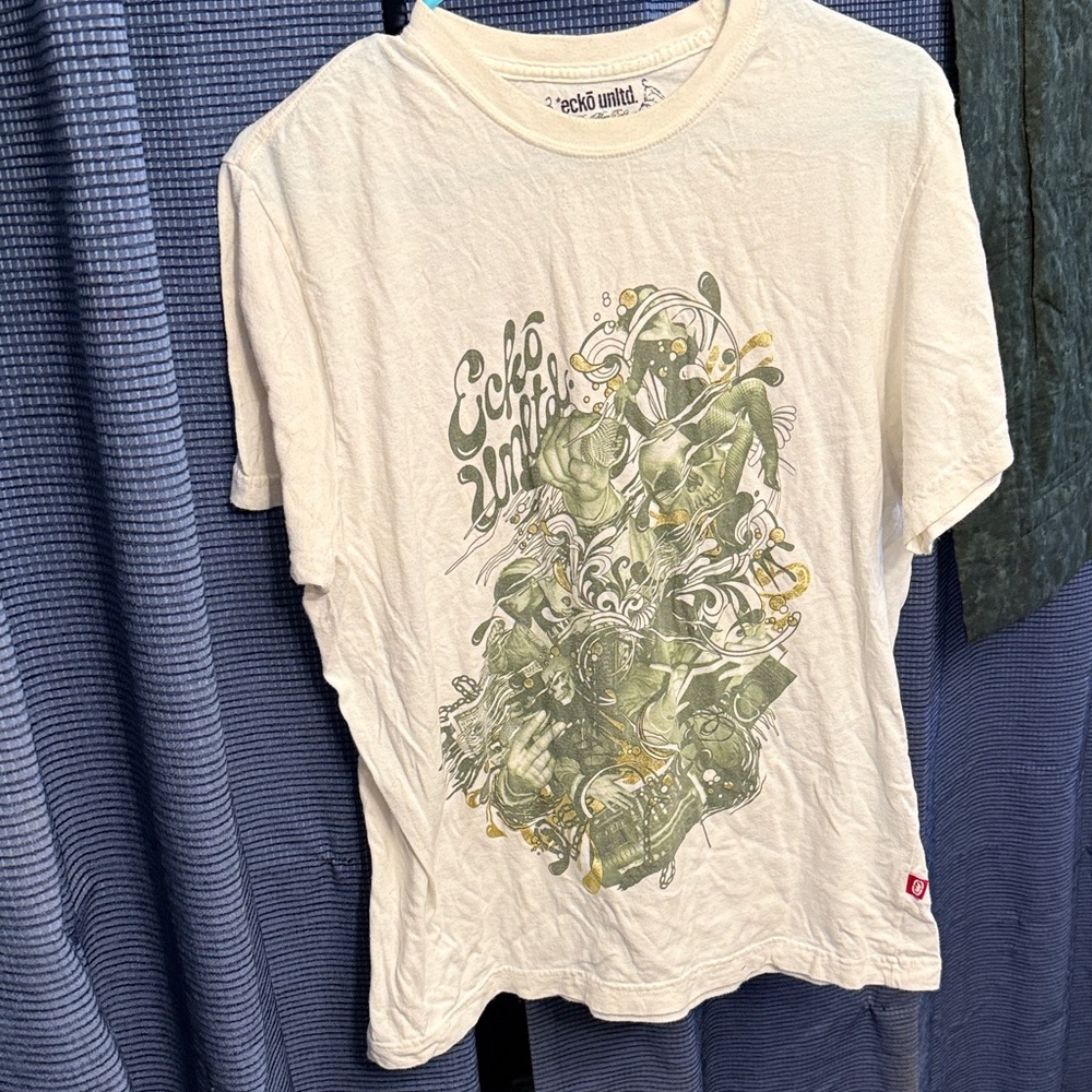 Ecko Unlimited Cream Graphic Tee